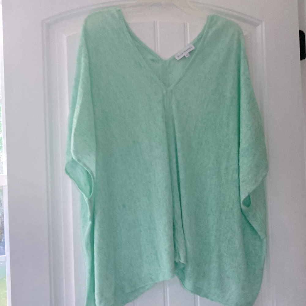 White & Warren XS/S pale green sweater